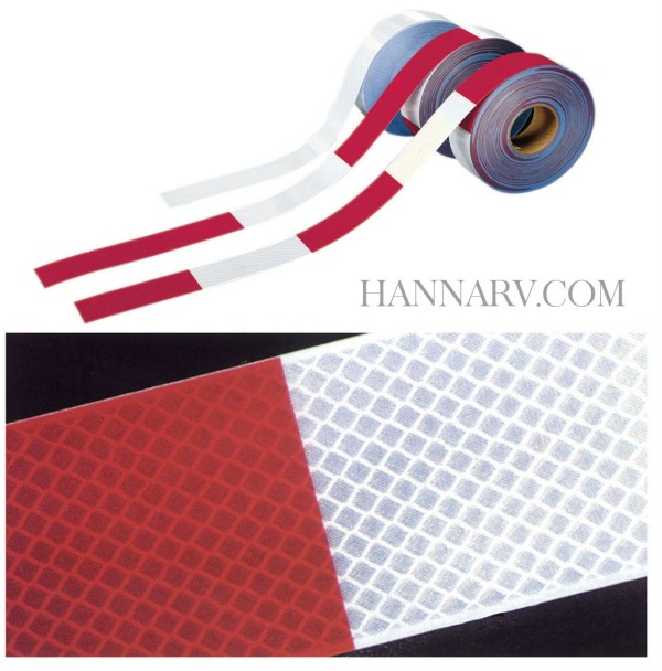 3M 29845 Conspicuity Tape - 2 Inch x 11 Inch Red / 7 Inch White Strip